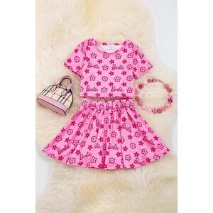Star Printed Pink 2 Piece Set